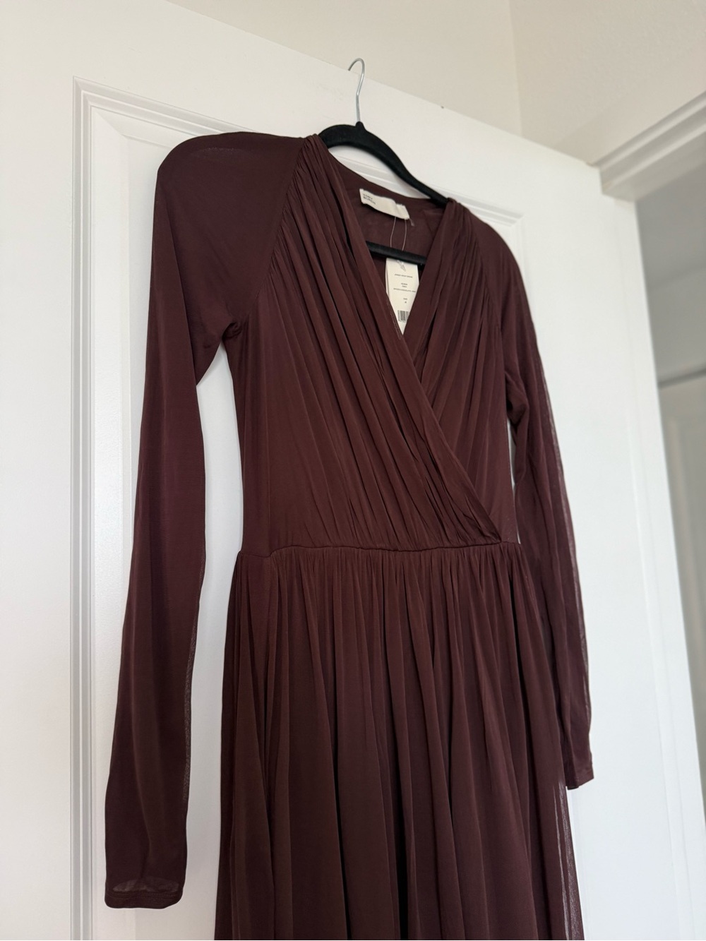 NWT Tory Burch Wrap-effect gathered jersey midi dress 4 - Picture 7 of 12